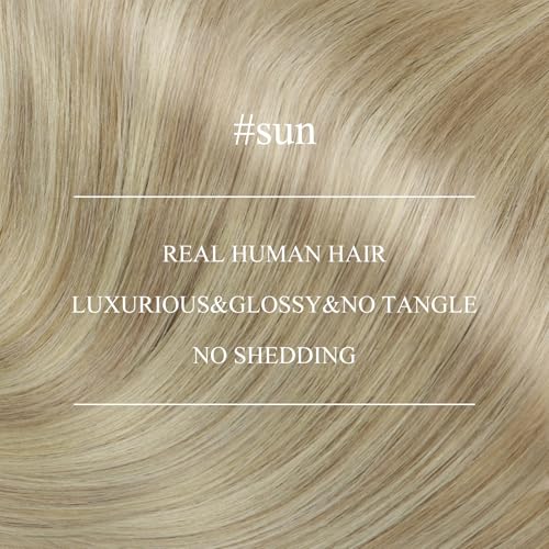 Image of YoungSee Nano Tip Hair Extensions Real Human Hair Ombre Blonde Nano Ring Hair Extensions Balayage Ash Blonde Ombre Platinum Blond Nano-Link Human Hair Extension 24 Inch 50g 50 Strands for Wedding
