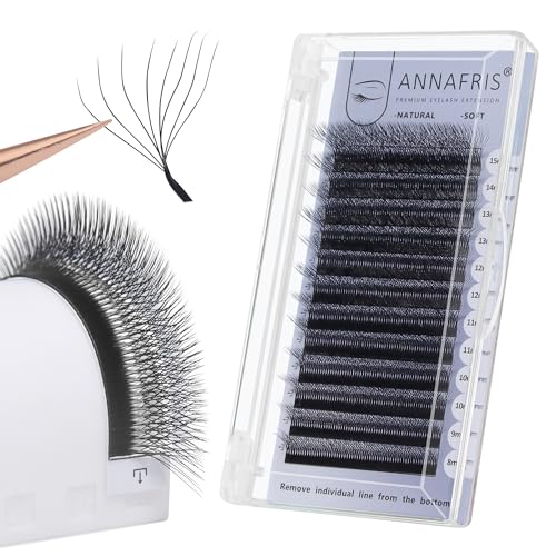 ANNAFRIS Eyelash Extension W 8D 0.07 D 12mm Premade Fan Lashes Extension 8d Lashes Russian Volume Eyelashes(8D,0.07D,12mm)