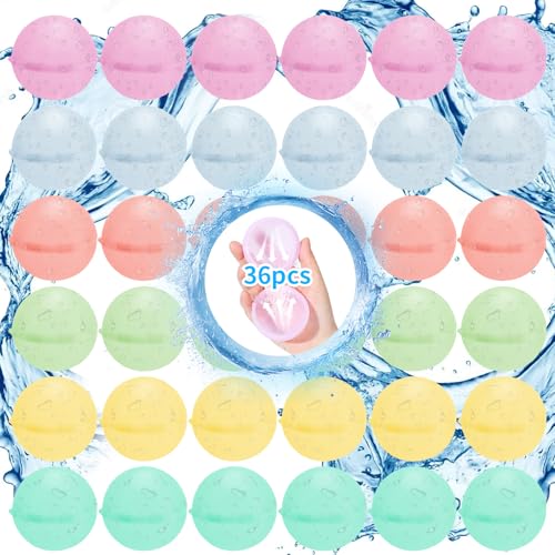 BNWRRCVKE Globos de Agua Reutilizables de Silicona, 36 Piezas