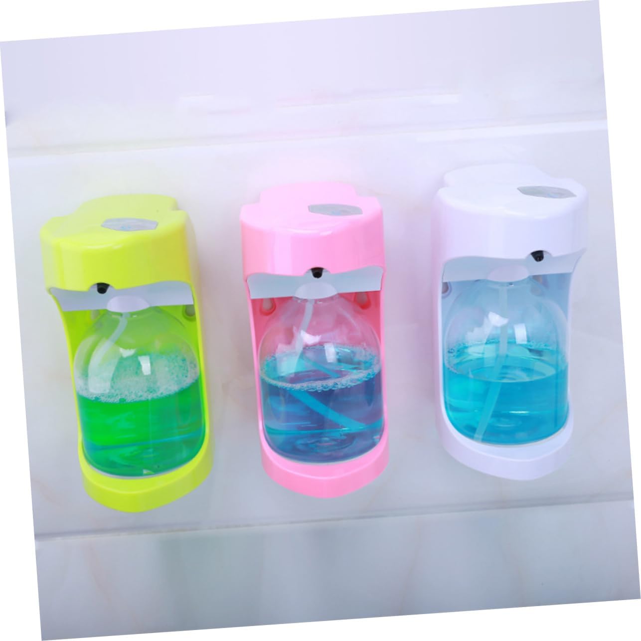 PRETYZOOM Touchless Automatic Soap Dispenser Infrared Sensor Pump for Kitchen and Bathroom Foam Output Wall Mounted Countertop