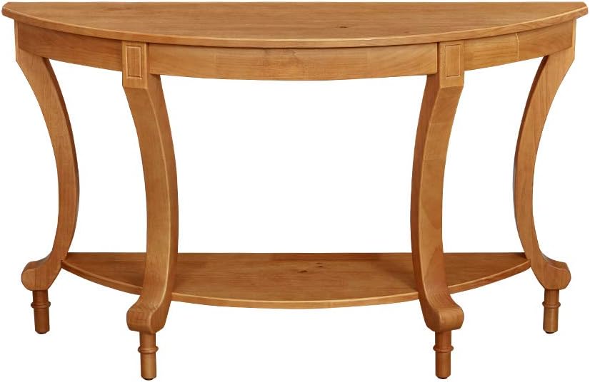 Amazon Brand – Ravenna Home Traditional Solid Pine End Table, 28'' H, Oak Finish