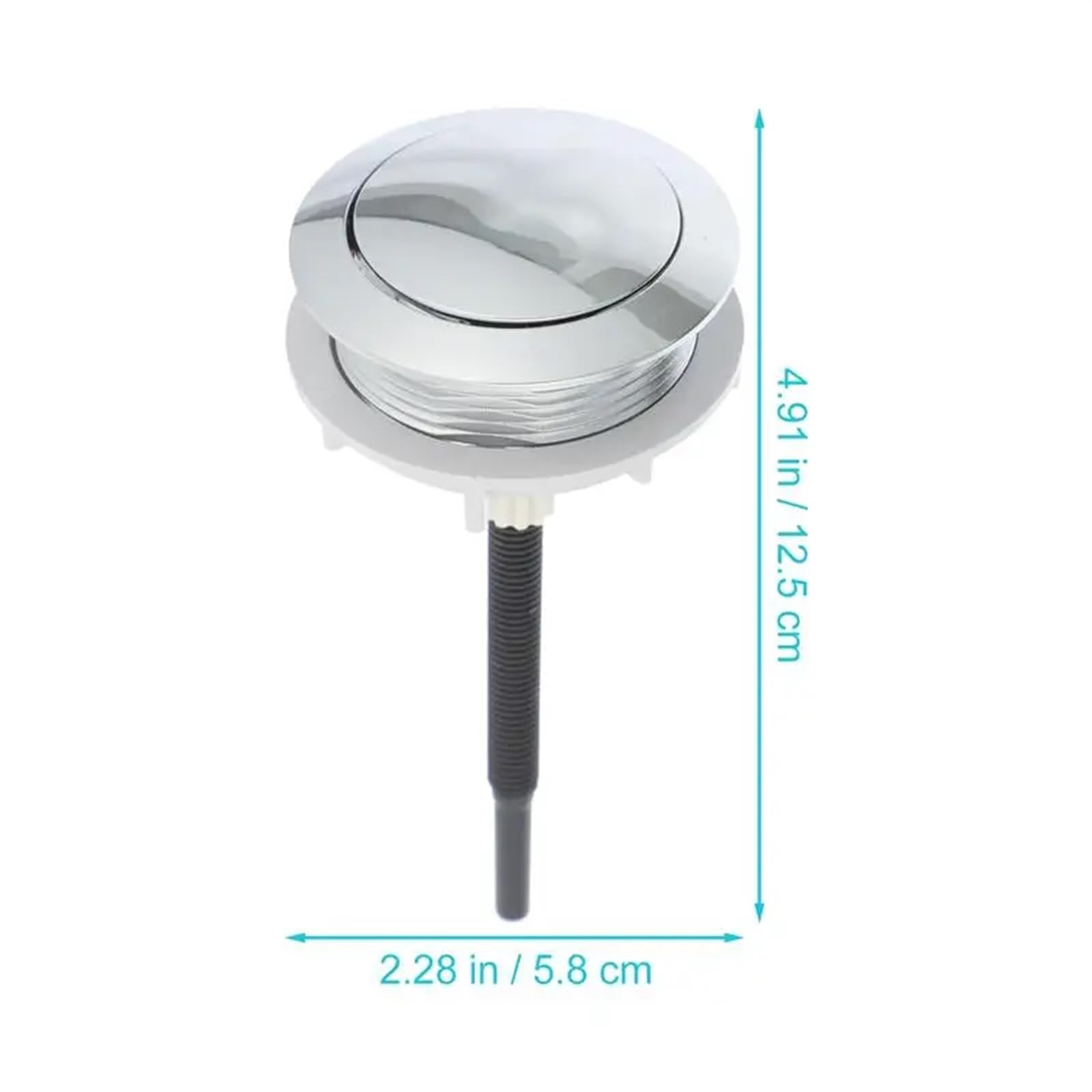 Toilet Push Button, 38mm Bathroom Single Flush Knob, Water Tank Button, Cistern Standard Part for Bathroom Toilet Toilet Push Button, 38mm Bathroom Single Flush Knob, Water Tank Button, Cistern Standard Part for Bathroom Toilet