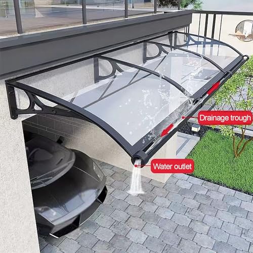 Auvent extérieur polycarbonate résistant aux intempéries et protection élégante de terrasse - 3