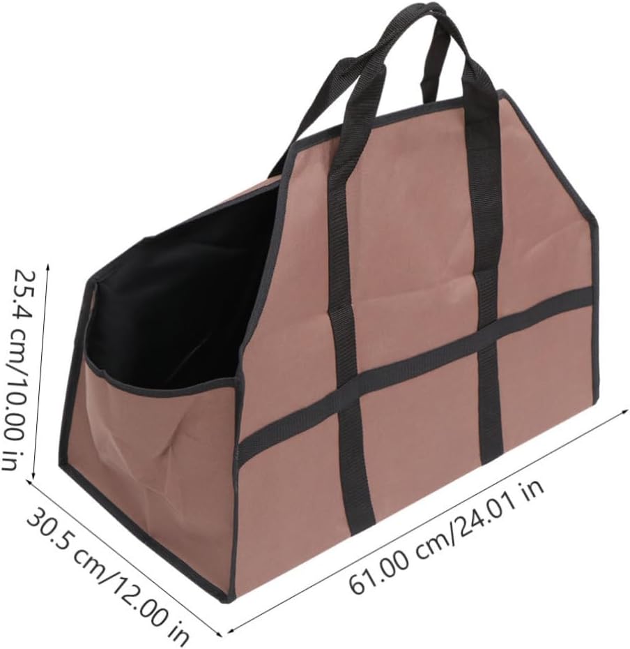 MERRYHAPY Firewood Holder Tote Bag Large Capacity Log Basket for Fire Firewood Handbag Sturdy Firewood Carrier Tote Easy Storage