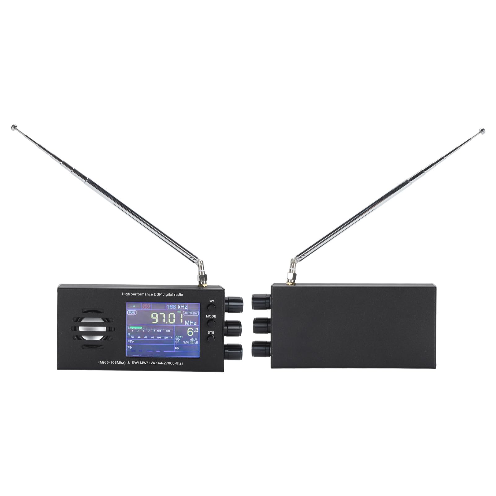 TEF86 Digitales Radio, Digitales Radio mit 3,2 Zoll LCD Display, Tragbarer Kurzwellenradio Empfänger, Unterstützt FM 65–108 MHz, SW/MW/LW, AM 144–27000 kHz