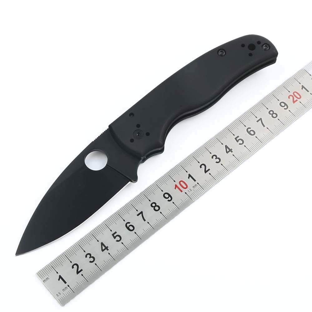 Outdoor Messer Survival Tragbar Taschenmesser Aus Edelstahl S30V, Leicht Schwarz G10 klappmesser, Handliches Handwerkzeuge, Camper Jagdmesser taktische messer, Praktisch Messer EDC mit Taschenclip