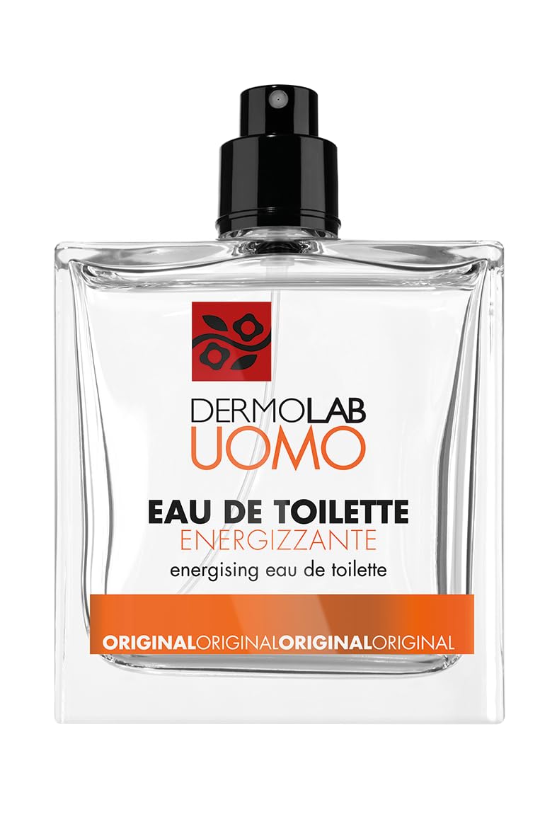Dermolab Męski zestaw prysznicowy do szamponu relaksacyjnego 250 ml piżmo i bursztyn, orzeźwiający i perfumy Eau De Toilette Energetyzujący 100 ml, nuty pomarańczowo-lawendowe