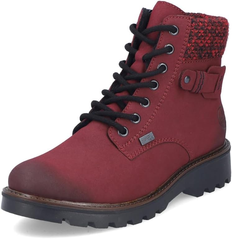 Rieker Dames Z0022 veterlaarzen, rood, 41 EU, rood, 41 EU