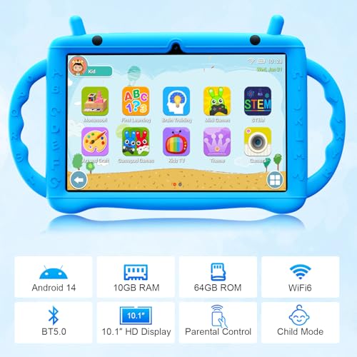 YATIOM Kids Tablet 10 inch Android 14 SS_35 の商品画像 1