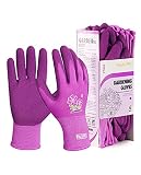 PACIFIC PPE 6 Pairs Gardening Gloves for women, Latex Coated Garden Gloves, Breathable, Medium Size