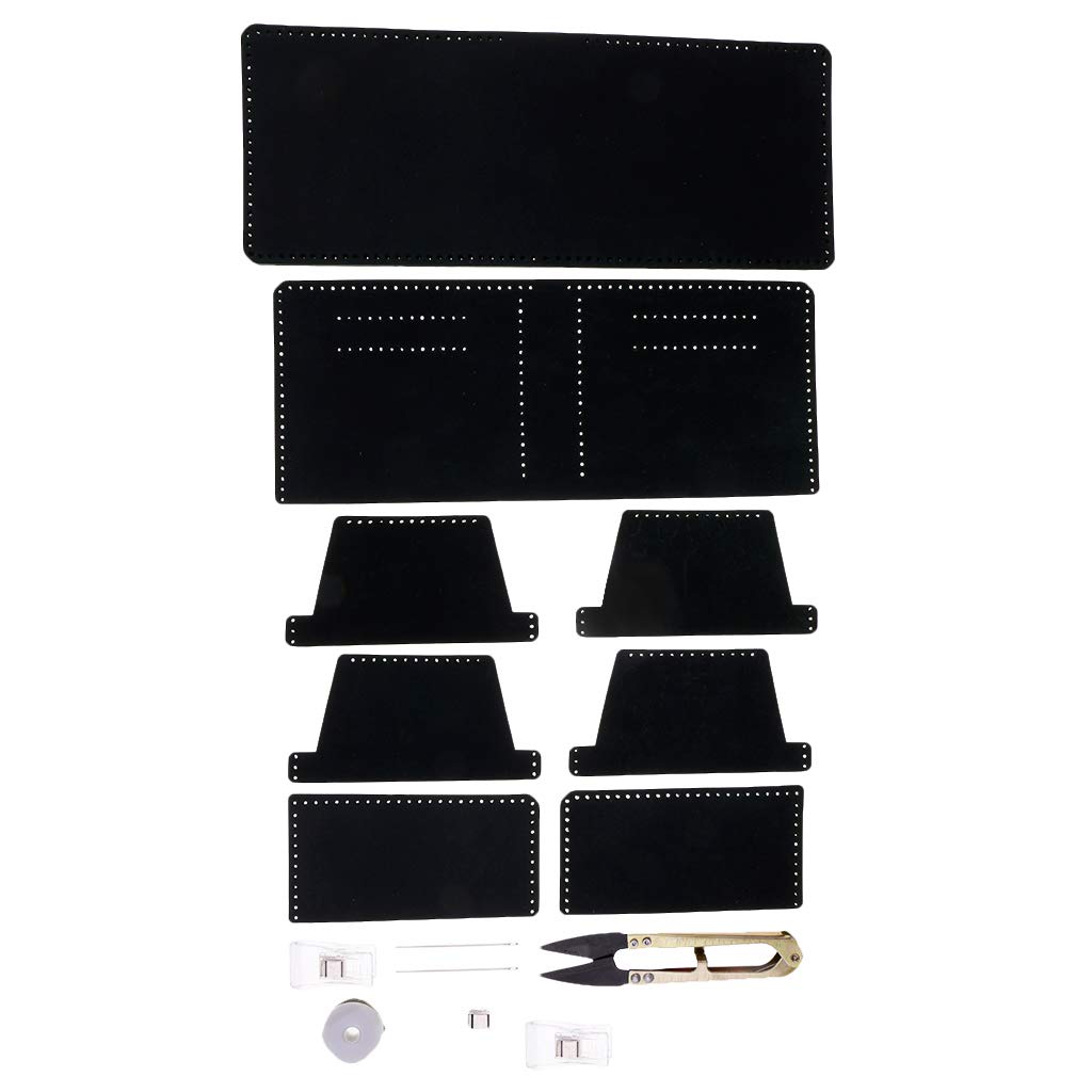 Adoorniequea 2 Set DIY Leder Geldbörse Kit Leder Rohlinge Set für die Herstellung von Bifold Wallet Dunkelgrün