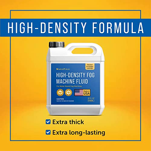 image for Maplefield High-Density Fog Machine Fluid - 32 oz - Great for Indoor a