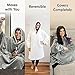 Oduo Oversize Hoodie con Felpa, Usable Bolsillo Bata Manta Sudadera con Capuch...