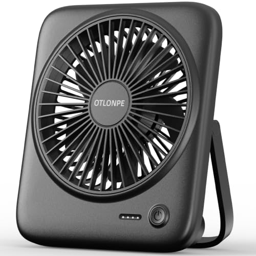 Otlonpe Personal Portable Desk Fan, 4000mAh Small Rechargeable Portable Fan Battery Operated & USB...