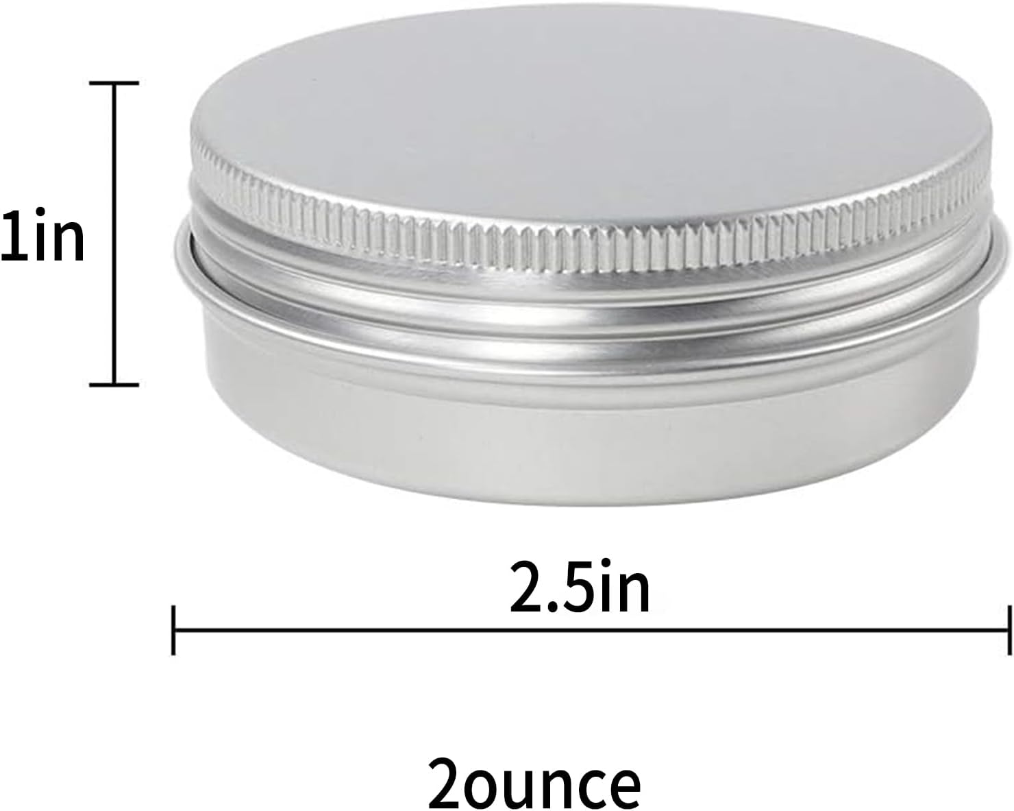 Moretoes 48 Pack 2 Oz Metal Round Tins Aluminum Tin Cans Containers with Screw Lid for Salve, Spices or Candies
