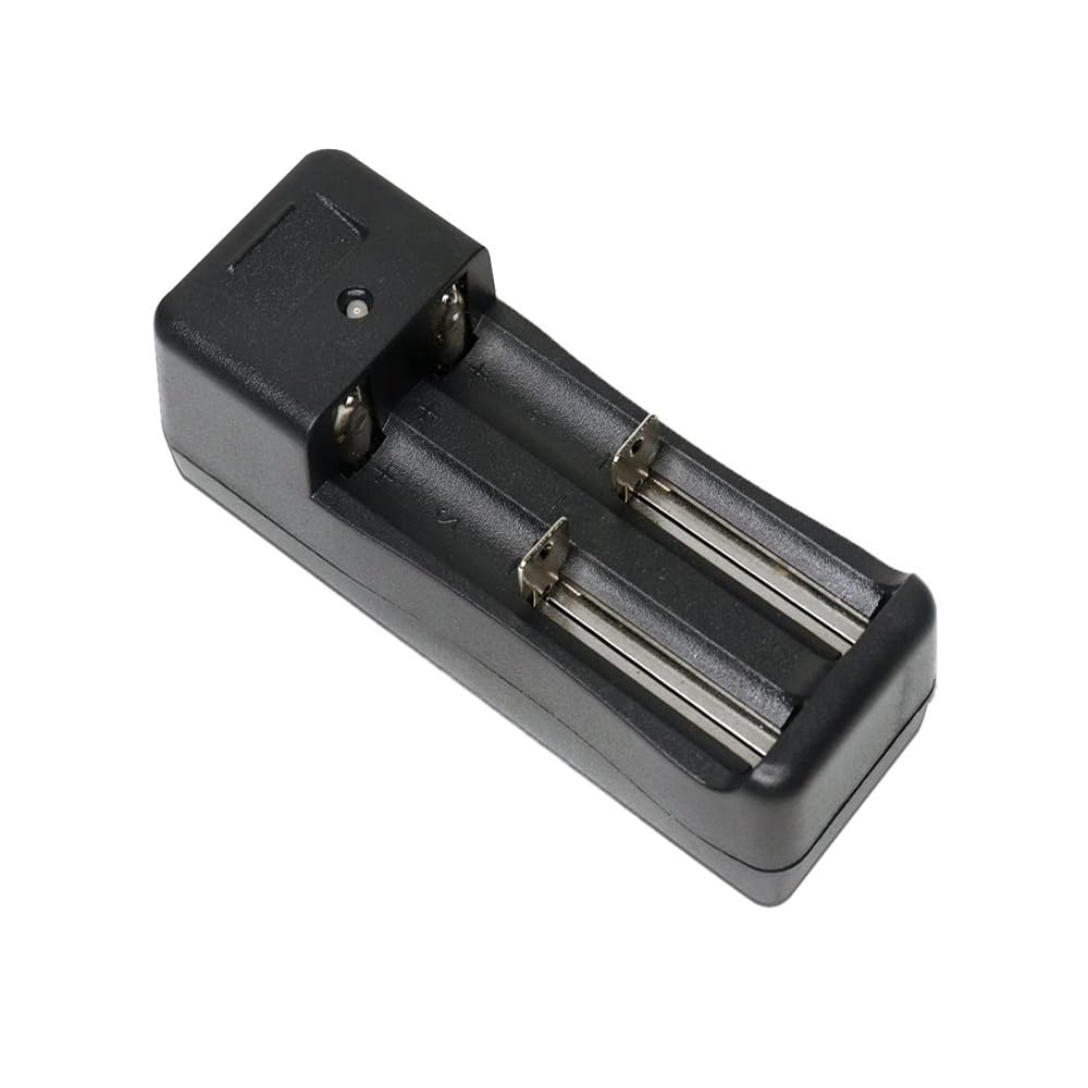 Lithium Ion Charger Universal Trimmer Battery Charger for Series 18650 Lithium Battery 2 Slot Rechargeable 3.7 Volt Battery Charger Black (Pack of 1) (2-Slot Charger)