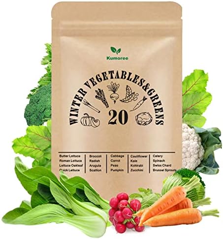 Heirloom Vegetable Seeds, All Organic 6900+ Seeds Kit, 20 Varieties Vegetable Seeds for Planting Home Garden, 100% Non-GMO Homesteading, Broccoli Lettuce Spinach Carrot Swiss Chard Kale Etc
