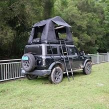 KEIKI 2-3 People Inflatable Car Rooftop Tent, Foldable Amphibious Roof Tent for Camping, Outdoor Glamping Fits SUV, Truck & Universal Auto Without Ladder, Black