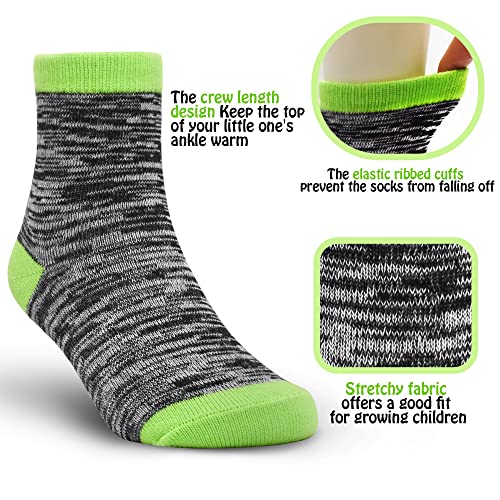 Sptramle Boys Socks, Ankle Crew Socks For Toddler Kids Boys Girls(1-3 Years Old), 12 Pairs Athletic Half Cushion Ankle Socks Set #TOP1