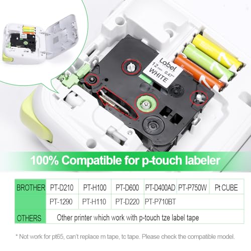 image for Label KINGDOM LK 4-Pack Compatible with Brother Label Maker Tape Tze T