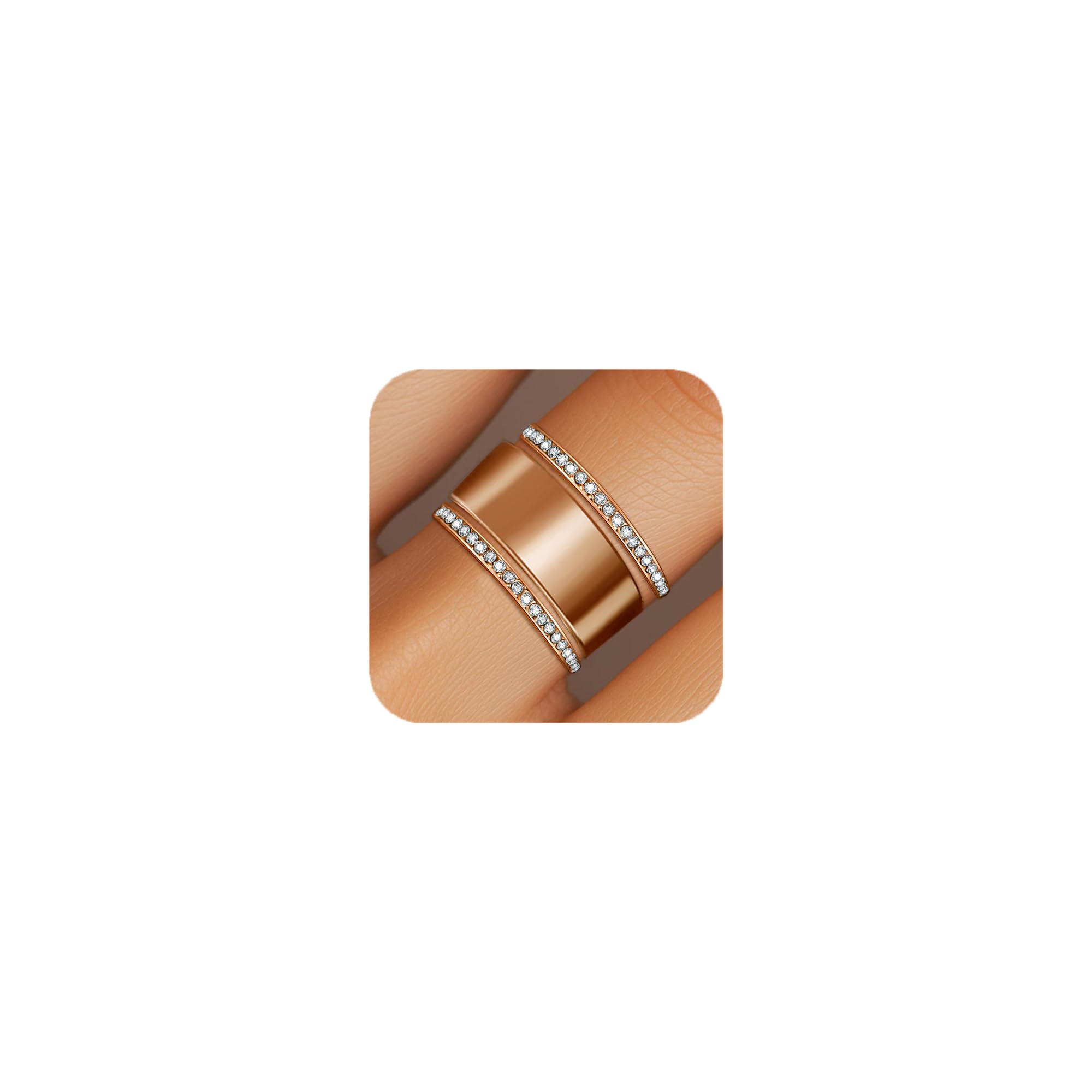 2-Pack 14K Gold Plated Stackable Rings for Oura Ring Gen 5/4/3
