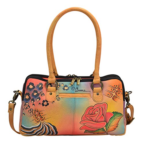 Image of Anna by Anuschka Women's Hand-Painted Genuine Leather Multi Compartment Satchel
