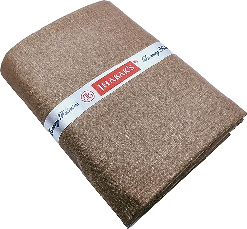 Image of JHABAK'S Unstitched Premium Cotton Blend Solid Shirt & Trouser Fabric - 2.25m Shirt Cloth - 1.30m Pant Piece (Pack of 2)