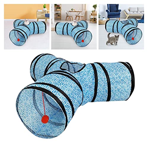 Baoblaze Túneis para gatos em forma de Y, brinquedos de treinamento de bola de brinquedo pendurados