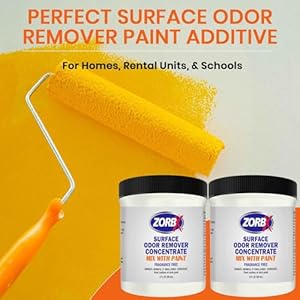 ZORBX 3 Oz Concentrate Surface Odor Remover Paint Additive – Mix 2 Jar in 4 Gallons of Paint for Wall, Ceiling & All Paintable Surface – Helps Remove Odor from Smoke, Mildew, Fire Damage, Cooking, Pet