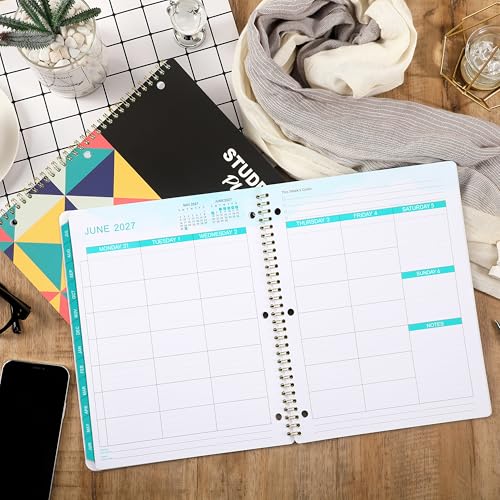 Student Planner 2026-2027 – School Planner 2026-2027 from Jul 2026 – Jun 2027, 9" × 11", Homework Academic Planner with Stickers, Strong Twin-Wire Binding, 12 Monthly Tabs, Great Weekly Lesson Planner - Image 8