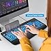 SABLUTE Large Print Backlit Keyboard, Wired USB Computer Keyboards with 7-Colors Backlight, Wrist Rest, Phone Holder, Oversized Letter Keys Easy to See and Type for Laptop, PC, Windows, Black