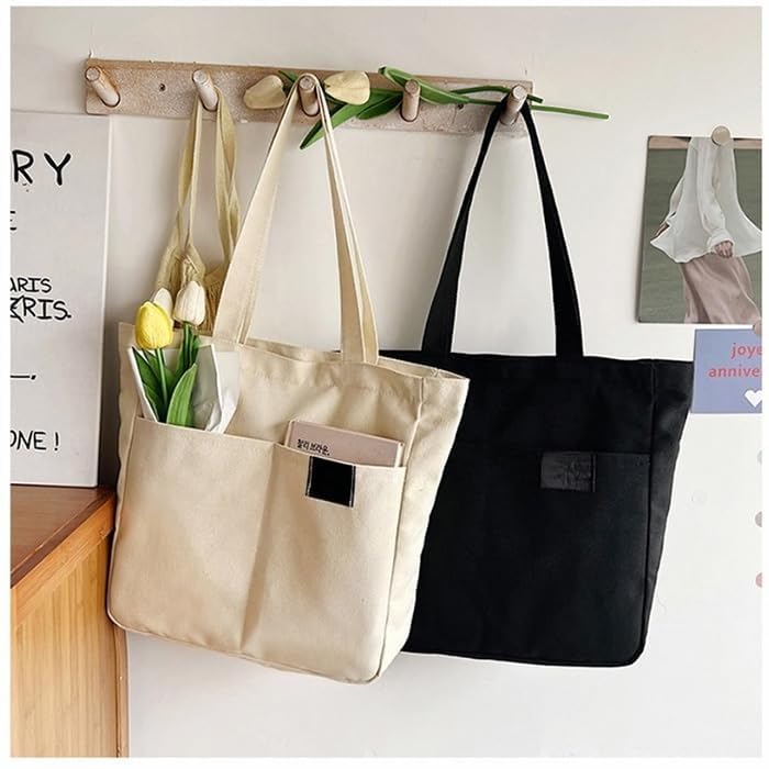 Tote Bag Canvas Bolsa Grande Capacidad A4 con Cierre miniatura 6
