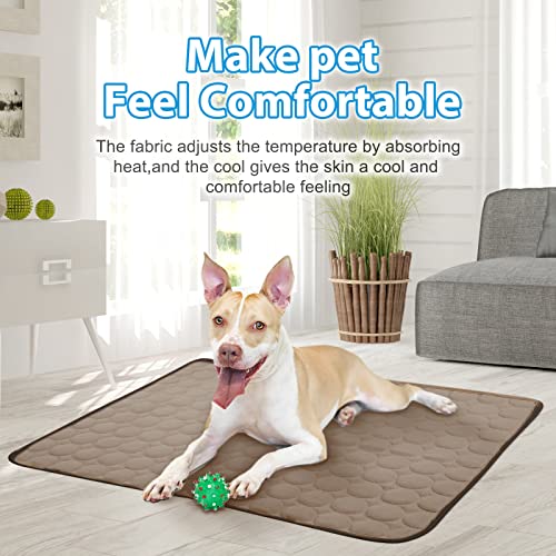 Washable Dog Cooling Mat For Pet-Ice Silk Self Cooling Pad Blanket,Summer Dog Cooling Pads,Dog Cat Crate Cooling Mat,Breathable Dog Cooling Blanket For Kennel/Sofa/Bed/Floor/Car Seats #TOP6