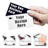 Custom Business Cards with Your Logo Personalized Business Cards Add Photo Text Print Your Own Business Cards On Front and Back Sides-100pcs-Without card case