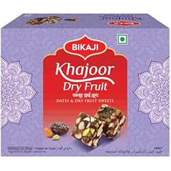 Bikaji Khajoor Dry Fruit Burfi | Halwa 8.81 oz (250 g) No Sugar Added Indian Dessert with Dates & Mixed Nuts, Authentic Traditional Mithai, Soft Rich Sweet Treat, Festive Gifting Box