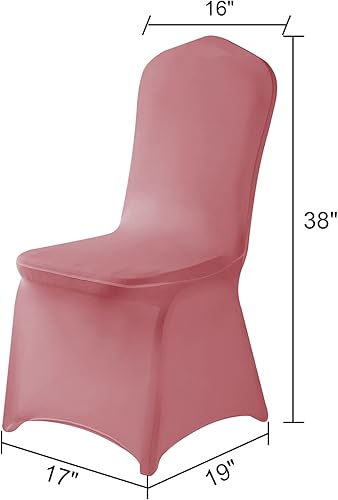 Vista 63 de Funda de elastano para silla, 12 unidades, fundas para silla, fundas para sillas de sala de estar, funda extraíble lavable y elástica para silla