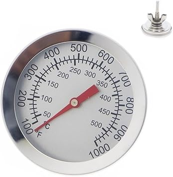 Thermometer 50-500 Degrees Pizza Oven Thermometer Oven Thermometer Pizza Oven Thermometer Wood Stove Cooking Stainless Steel Metal Thermometer