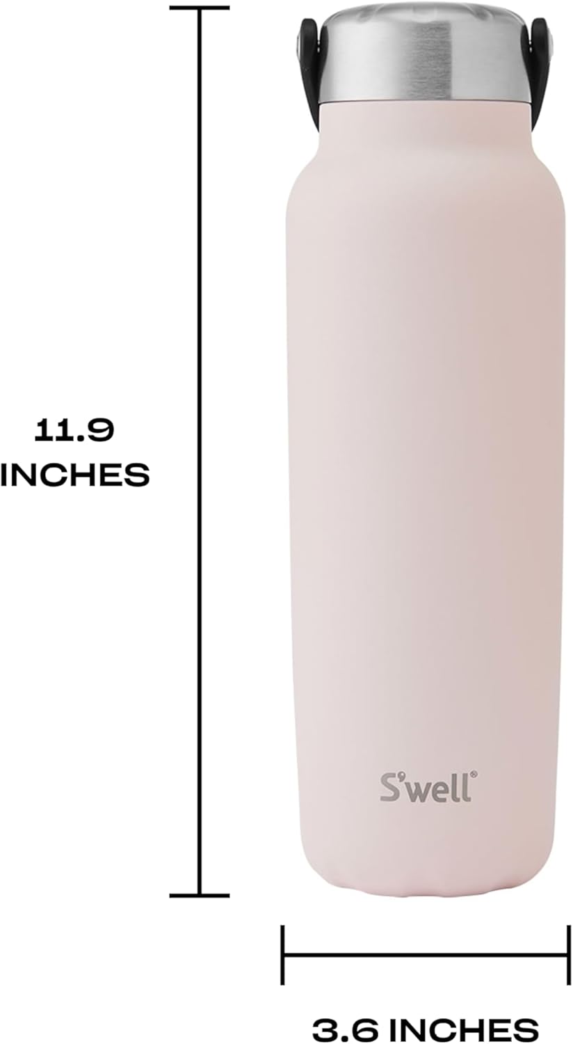 S'well Recycled Stainless Steel Explorer with Insulated Lid and Handle, 40oz, Himalayan Salt, Triple Layered Vacuum Insulated Containers Keeps Drinks Cold for 54 Hours and Hot for 12 - Image 4