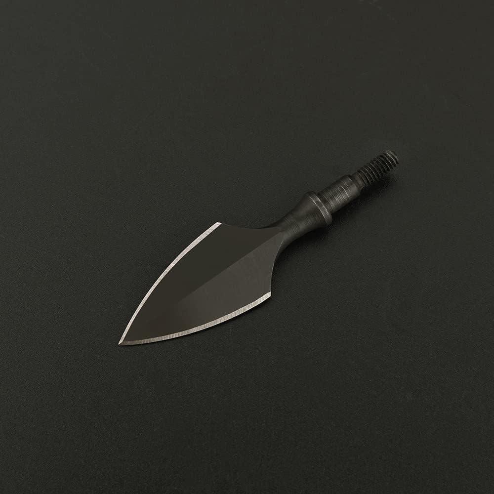 ZSHJGJR Archery Hunting Broadheads Traditional Hunting Arrow Heads Solid Metal Screw-in Arrow Tips for Archery Outdoor Hunting Target Shooting 3/6/12Pack