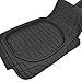 Motor Trend Premium FlexTough Deep Dish Rear Rubber Floor Mat Liners, Heavy Duty All-Weather Universal Fit Trim-To-Fit Floor Mats for Cars Sedans Trucks SUVs, Durable & Easy To Clean Car Mats - Black