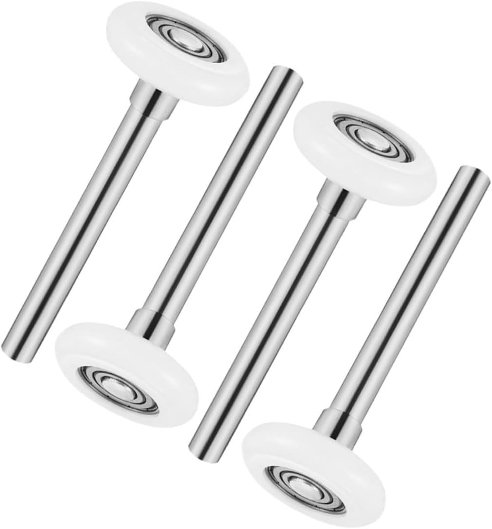 4pcs Nylon Garage Door Rollers with Stem Quiet Operation Track Wheels for Smooth Garage Door Replacement Easy Installation Fit