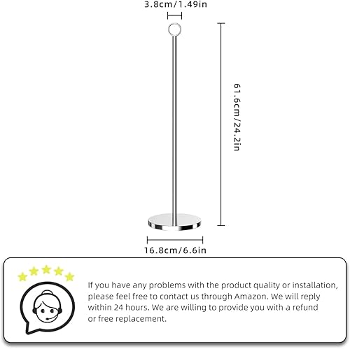 Miniatura 6 de Soporte de papel higiénico (con función de reserva), soporte de almacenamiento de papel higiénico independiente, soporte de acero inoxidable para