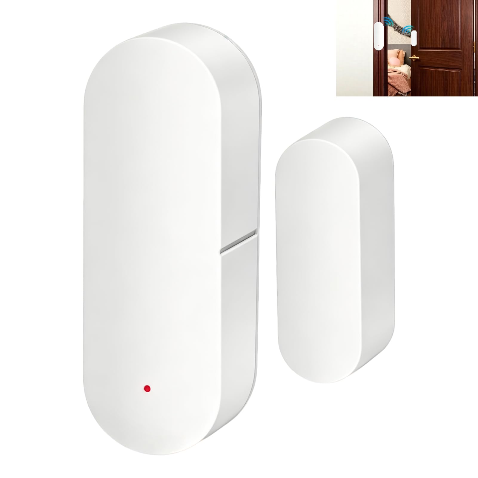WiFi-Türsensor, intelligenter Türmelder, kabellos, Fensteröffner mit Benachrichtigung in Echtzeit, kompatibel mit Alexa Google Assistant, direkte WLAN-Verbindung ohne Gateway