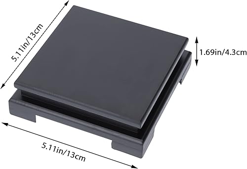 Miniatura 6 de Operitacx Base de madera Soporte de jarrón de madera Soporte de exhibición chino Base de tetera Soporte de estatua de Buda cuadrado Soporte de