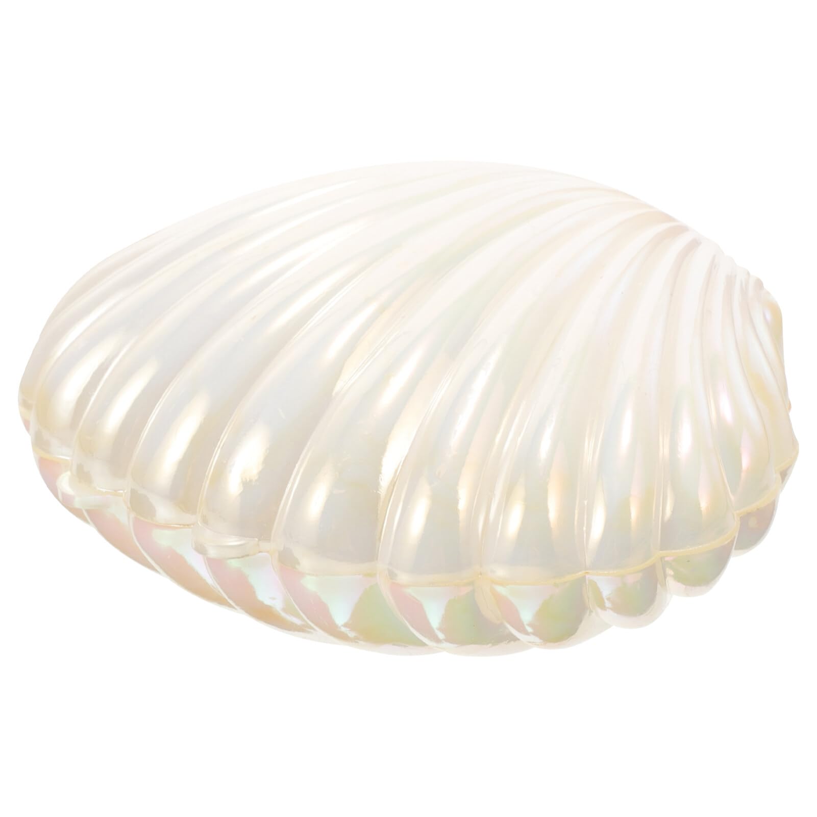 CabilockSeashell Trinket Box Shell Style Decorative Hinged Jewelry Box Earrings Necklace Packing Case Organizer Box Small Ocean Animal Figurine Table Centerpiece Home Decor