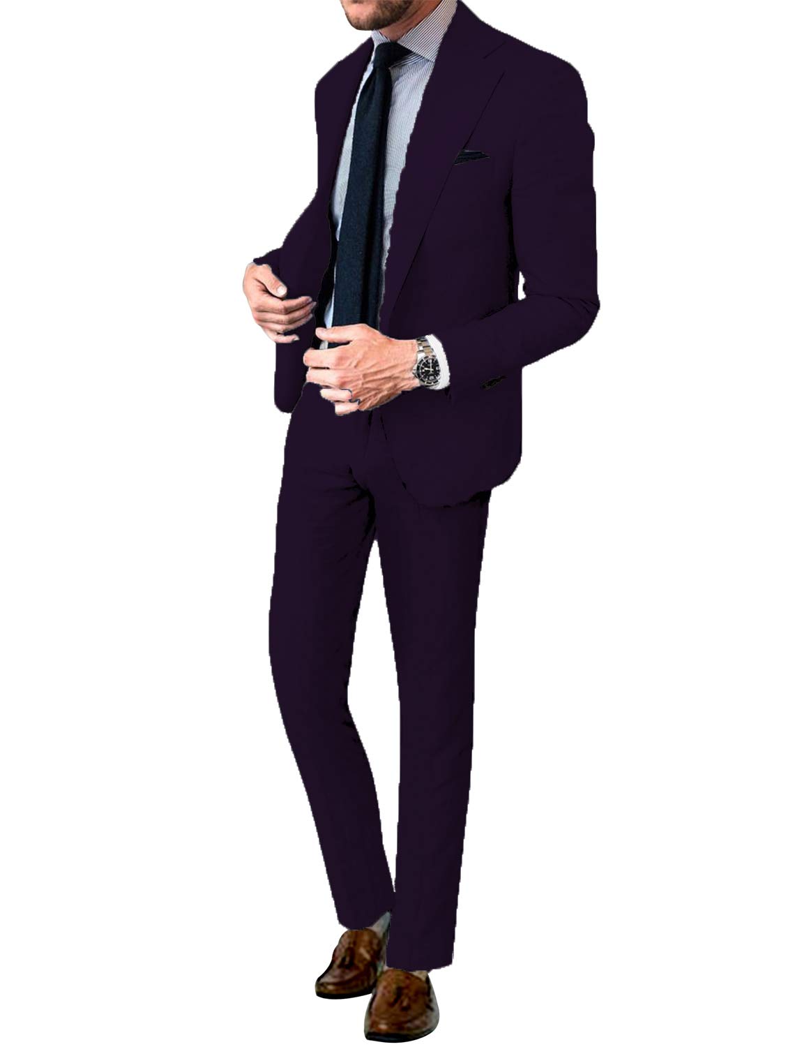 Men's 2 Pieces Tuxedos Notch Lapel Suit(Jacket + Pants)