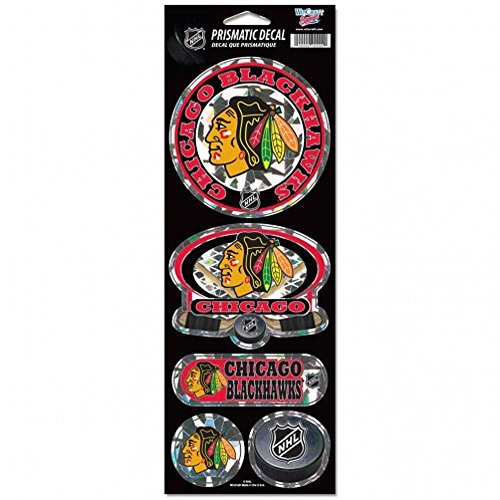 NHL Chicago Blackhawks Prismatic Stickers, Team Color, One Size