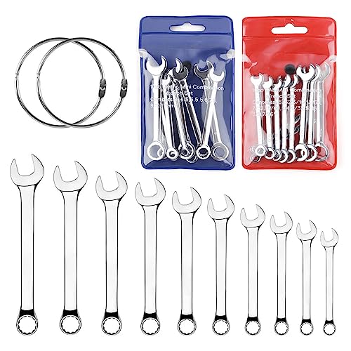 Ldirect Mini Wrench Set Open End Wrench Combination Wrench Small Wrench Set Metric and SAE (MET & SAE)