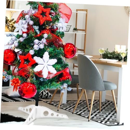 Soporte para Árbol de Navidad Blanco VANZACK para Decoración Navideña en Casa 8
