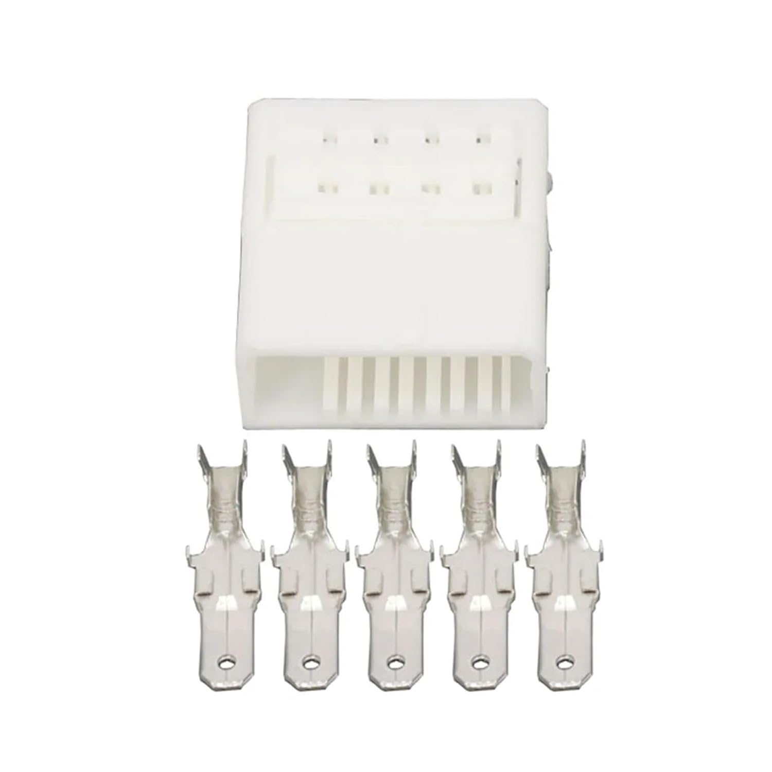 5 Pin Black/White Plastic DJ7051A-4.8-11/21 Car Connector with Terminal Air Docking 5P(Male and Female Plug,10 Sets)